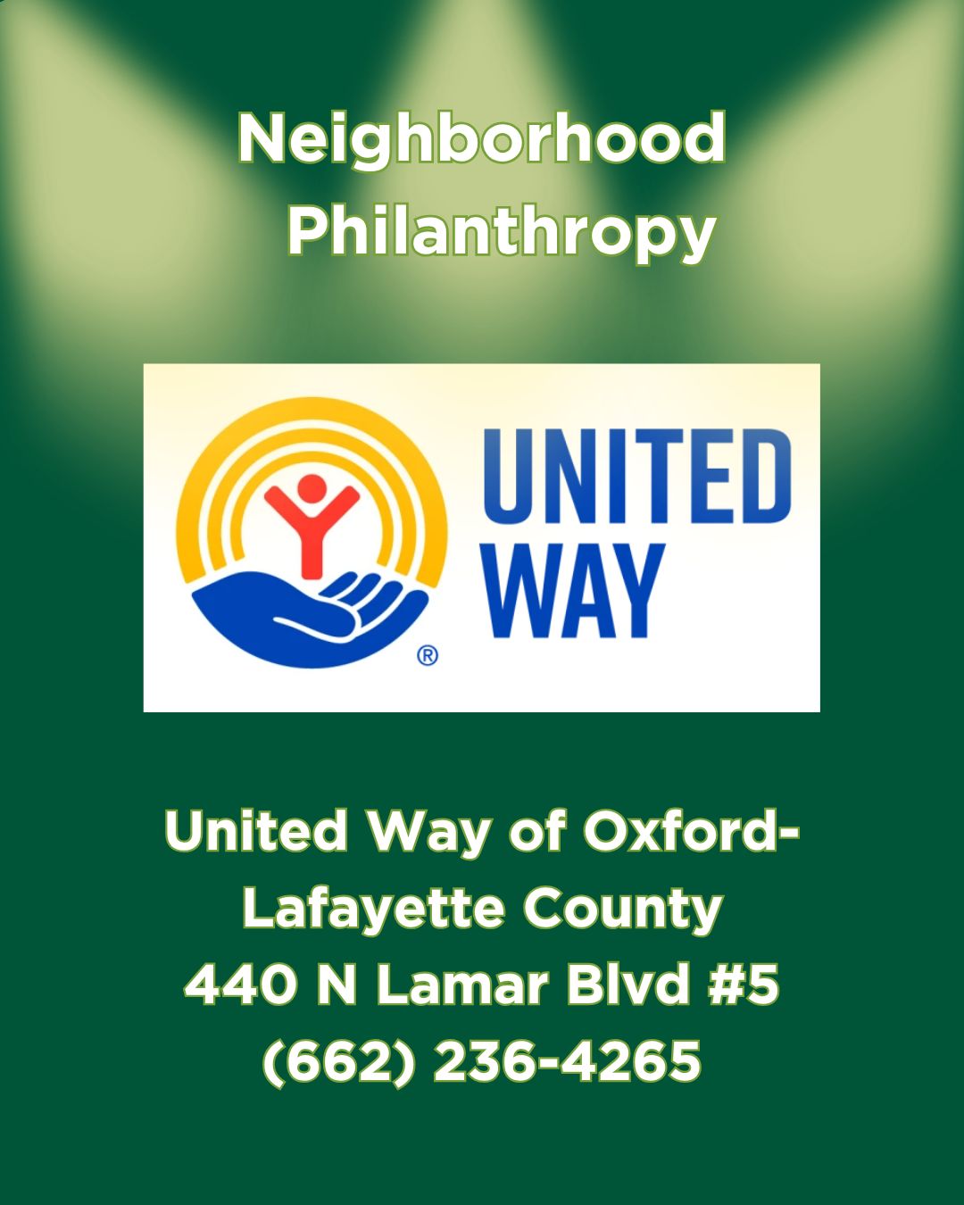 Neighborhood Philanthropy:          United Way