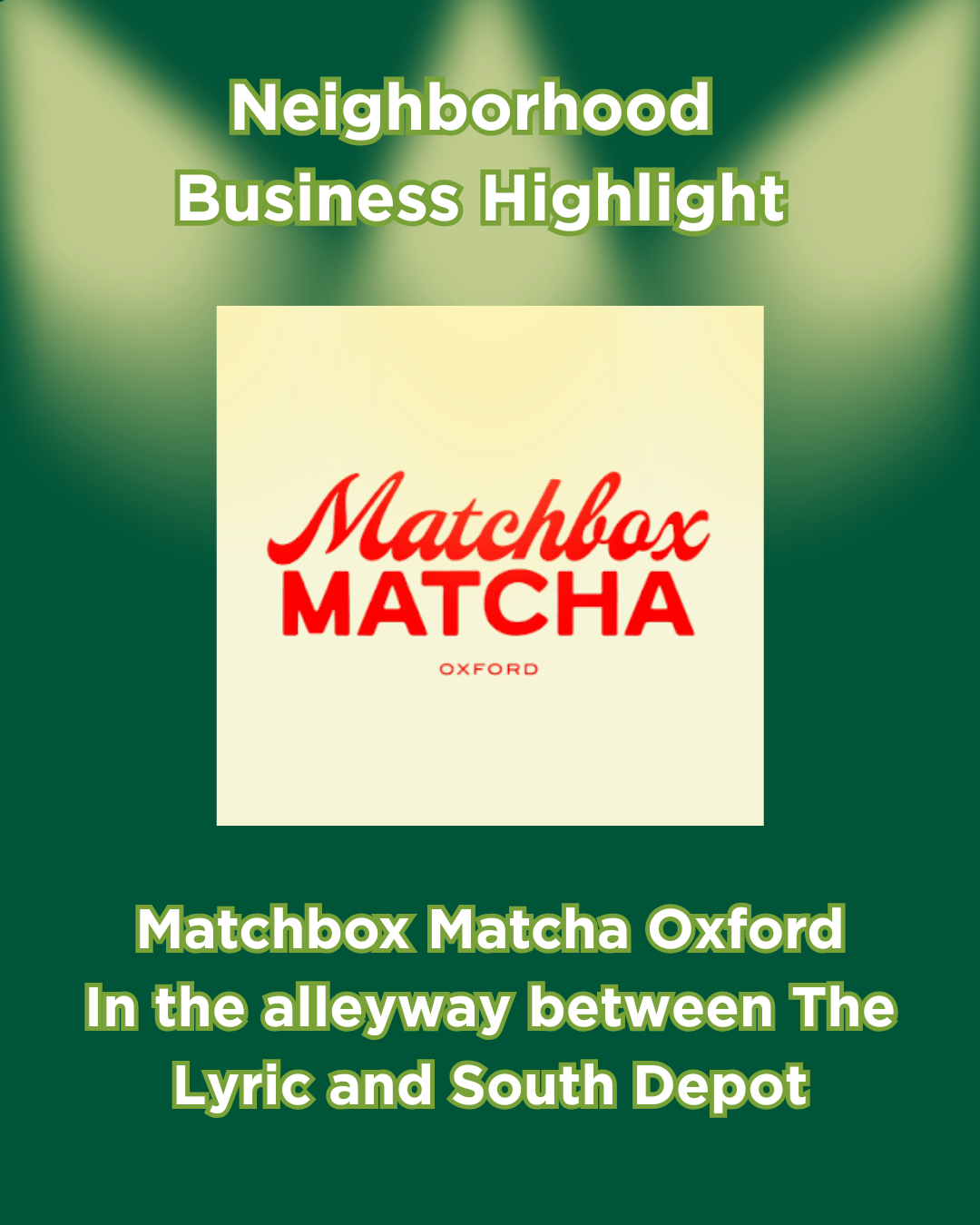 Neighborhood Business Highlight: Matchbox Matcha