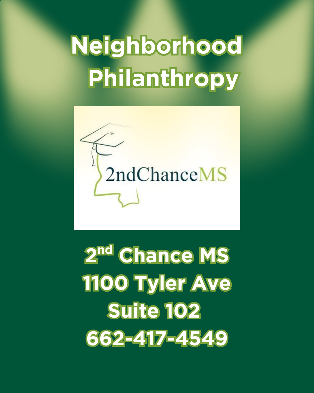 Neighborhood Philanthropy: 2nd Chance MS