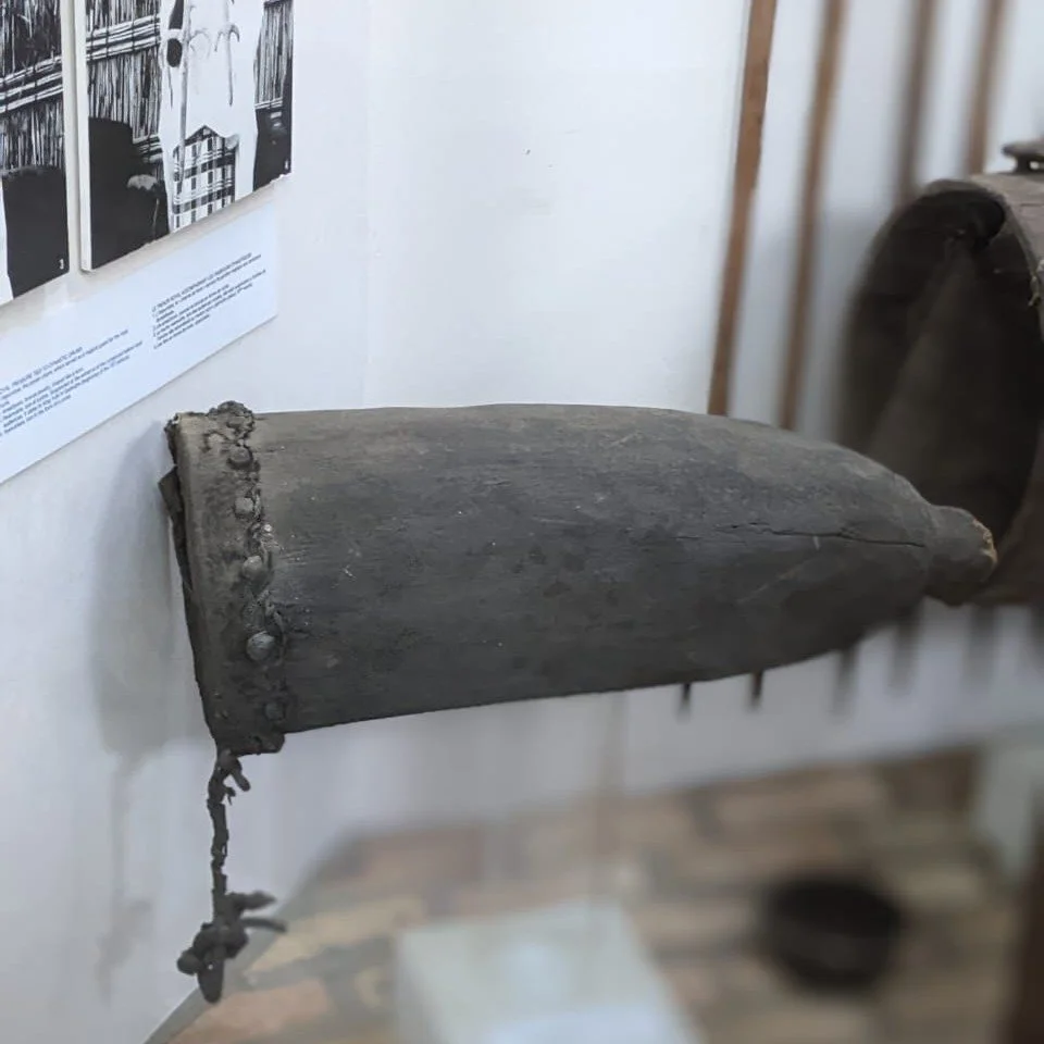 Historic royal drum formerly used at the Rwandan royal court