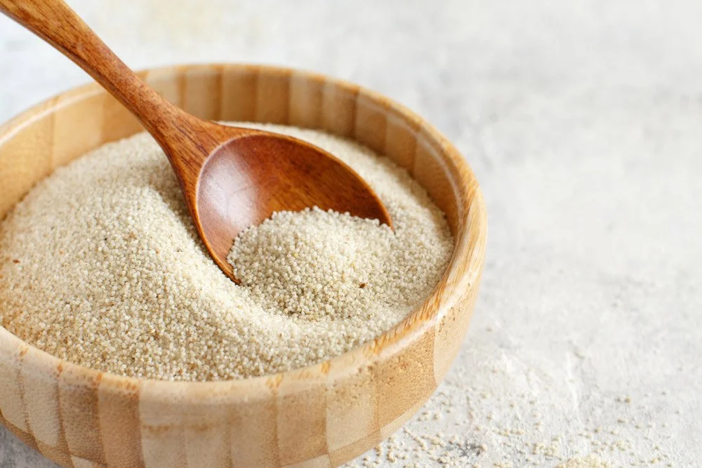 Fonio grain served as a nutritious traditional West African dish.