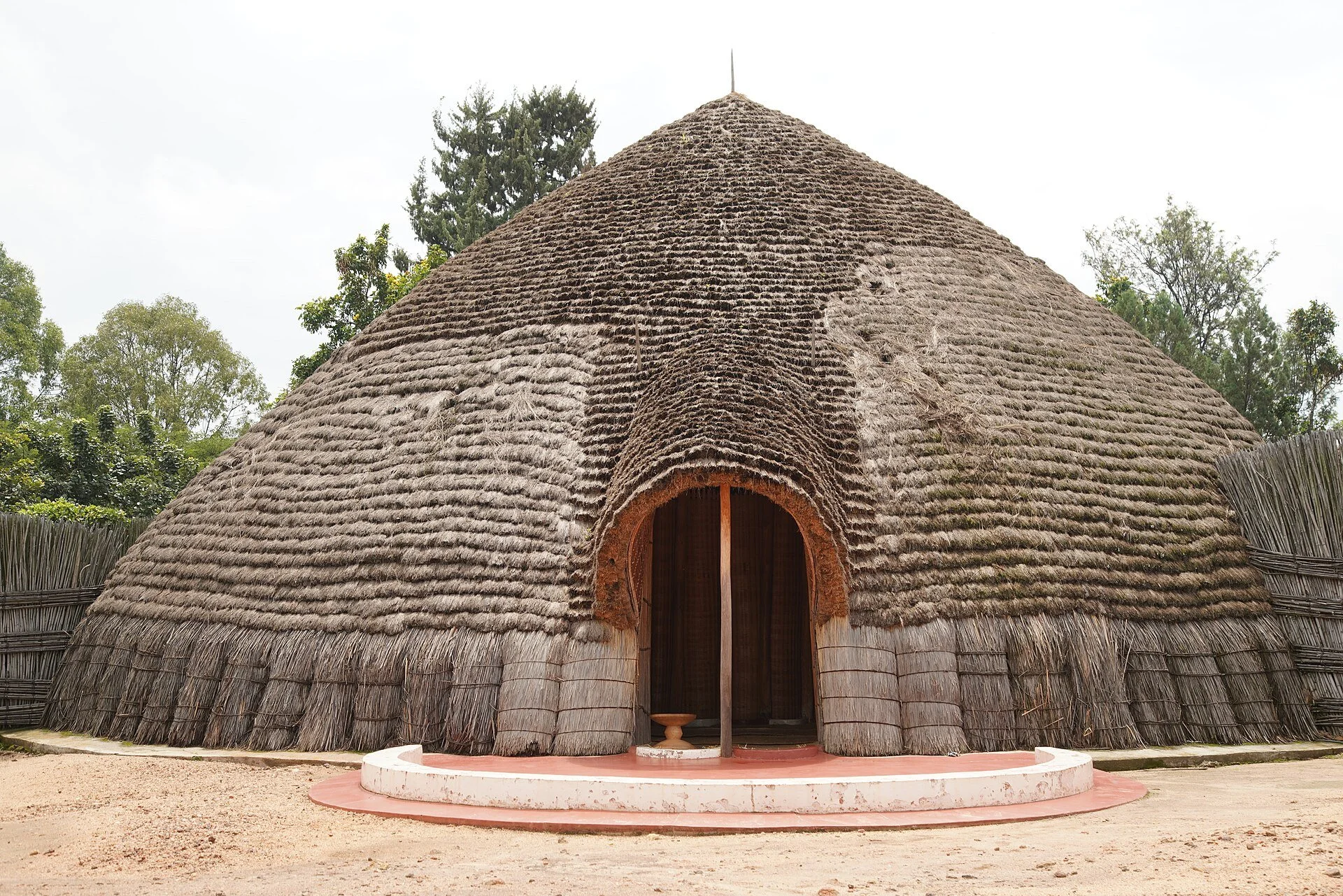 Traditional royal residence at the King’s Palace Museum in Nyanza, Rwanda
