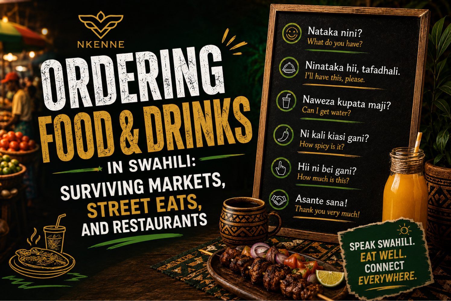 Ordering Food and Drinks in Swahili: Surviving Markets, Street Eats, and Restaurants
