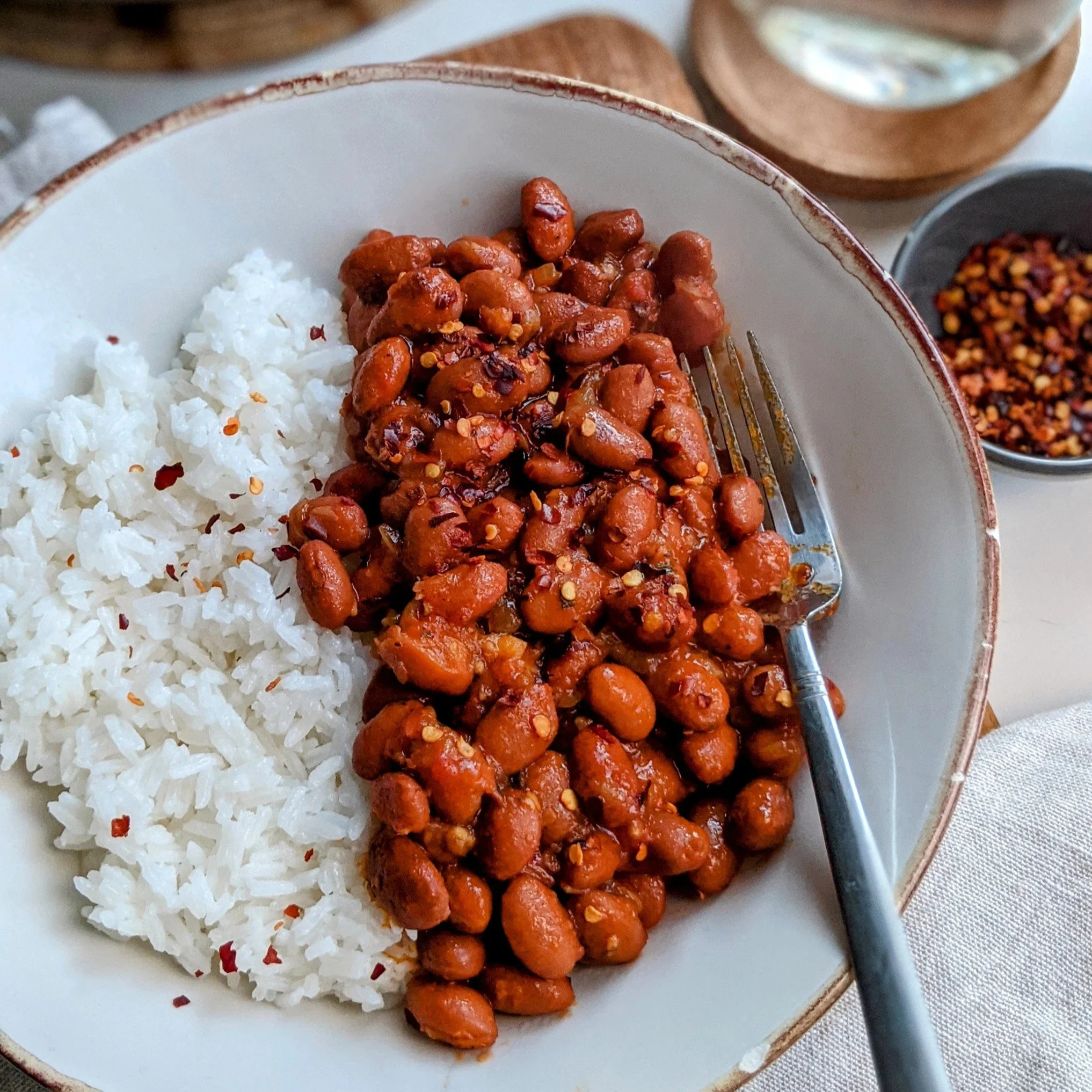 Congolese madesu stewed beans served as a hearty everyday meal