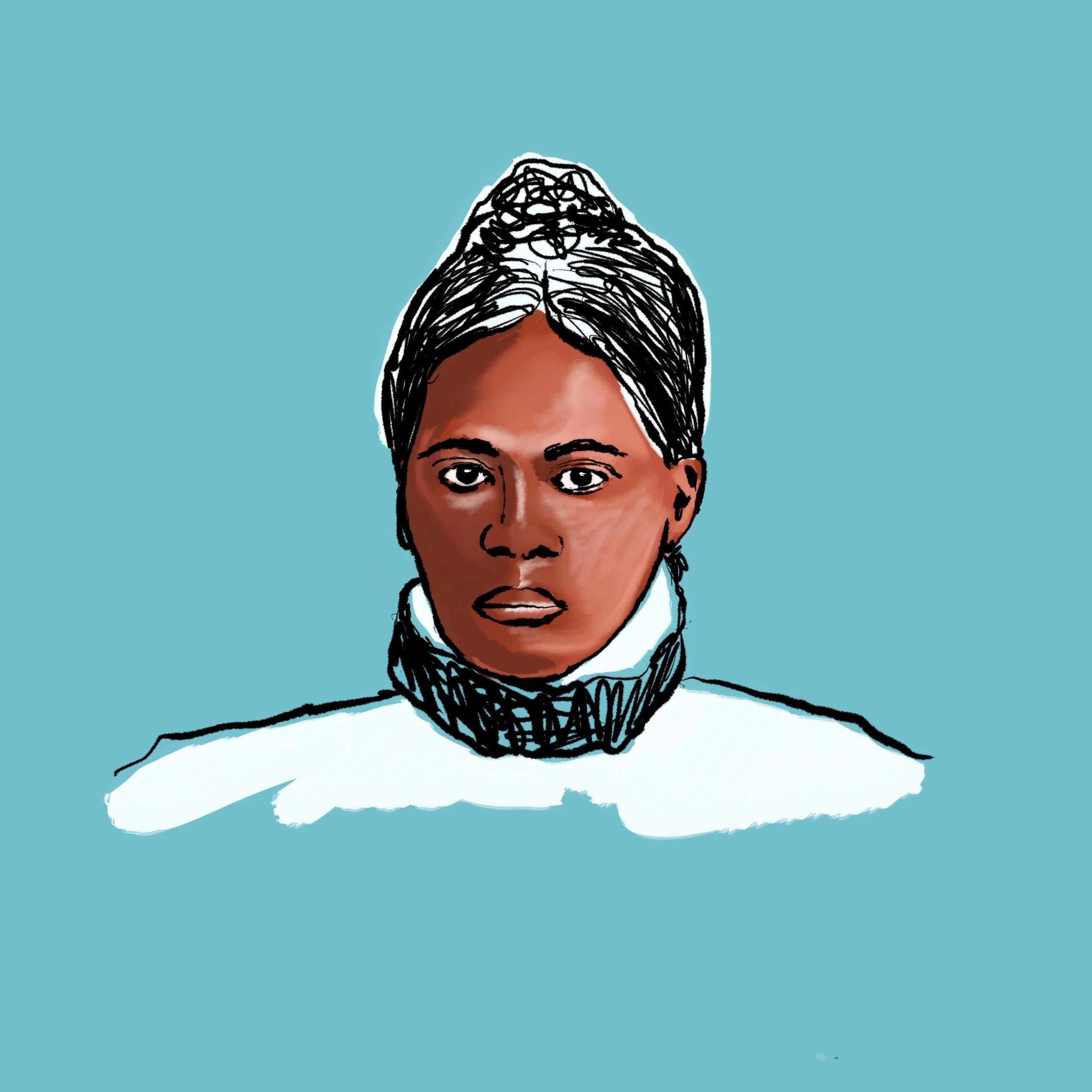 Illustrated portrait Doctor Eliza Ann Grier by Alex Savakis