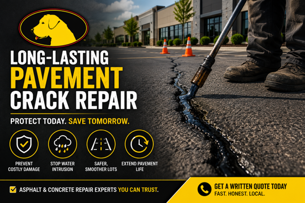 Long-Lasting Pavement Crack Repair for Commercial Parking Lots