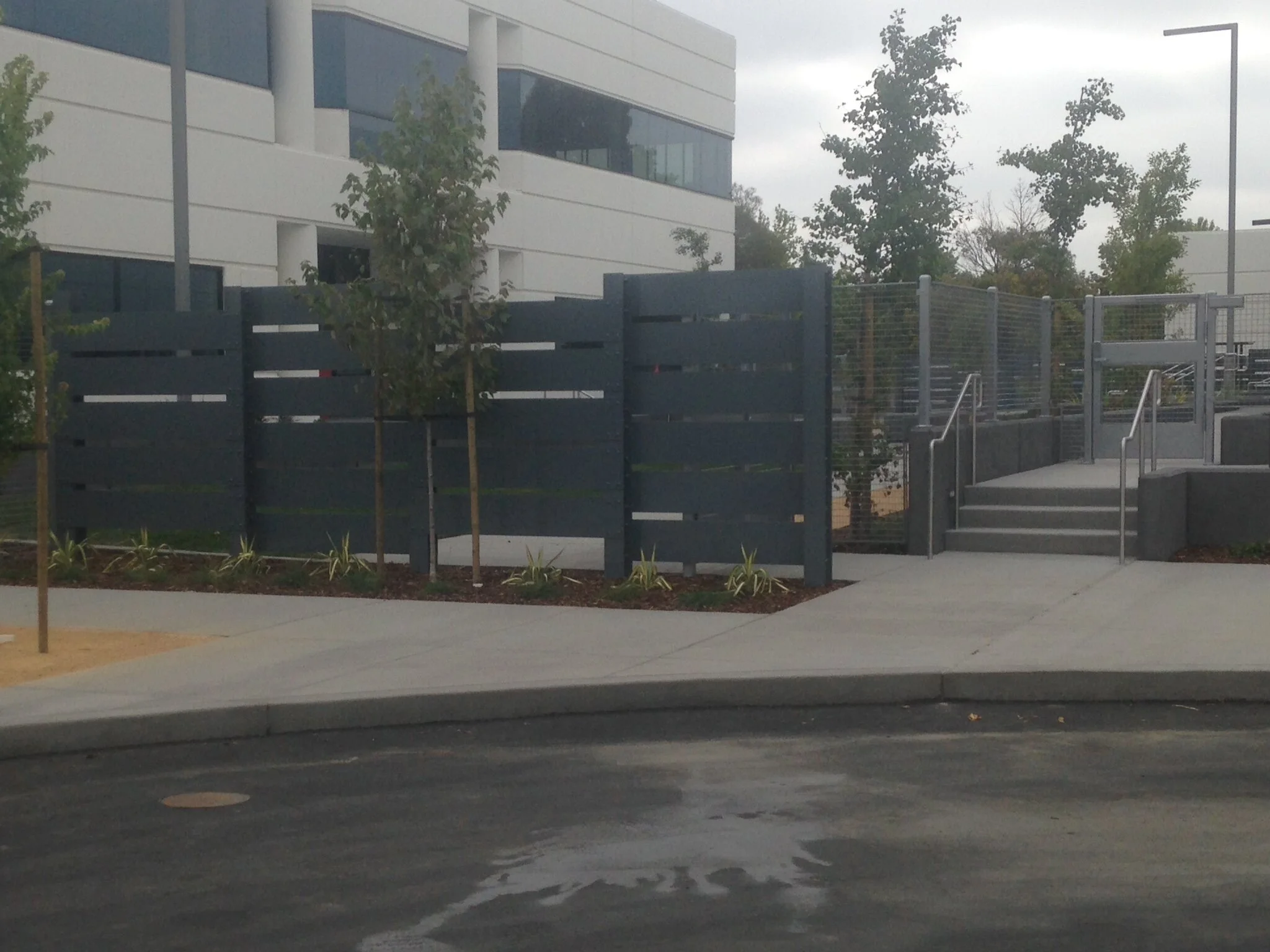 Steel Fence and Gates with SS Panic Hardware.JPG