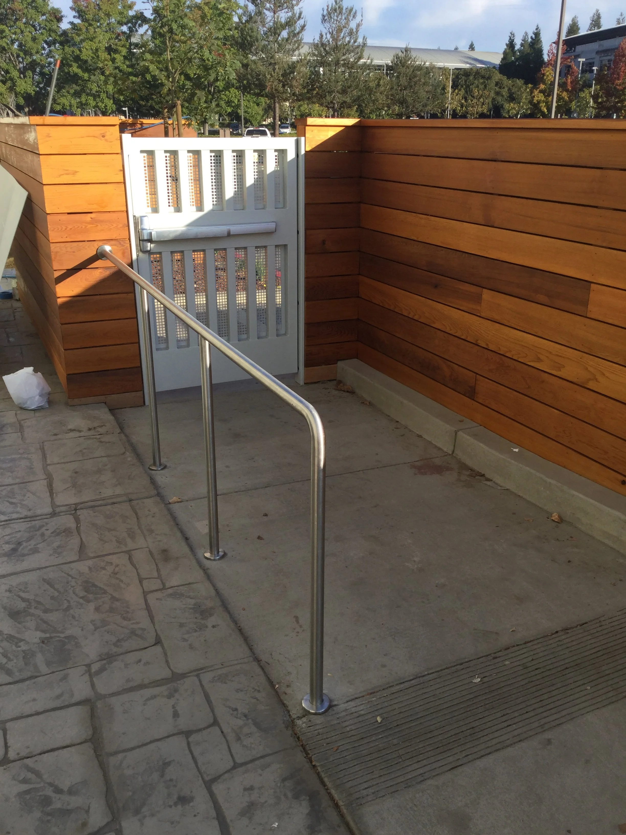 Painted Steel Gate with Von Duprin Panic Hardware