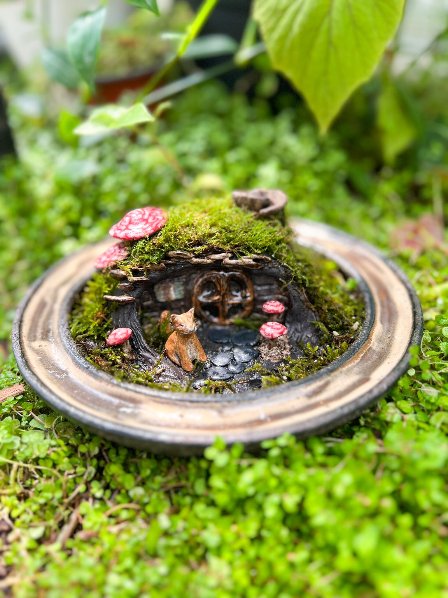 PRE-ORDER Hobbit House for moss (Storybook Greenhouse, Minimum Bid is $550)