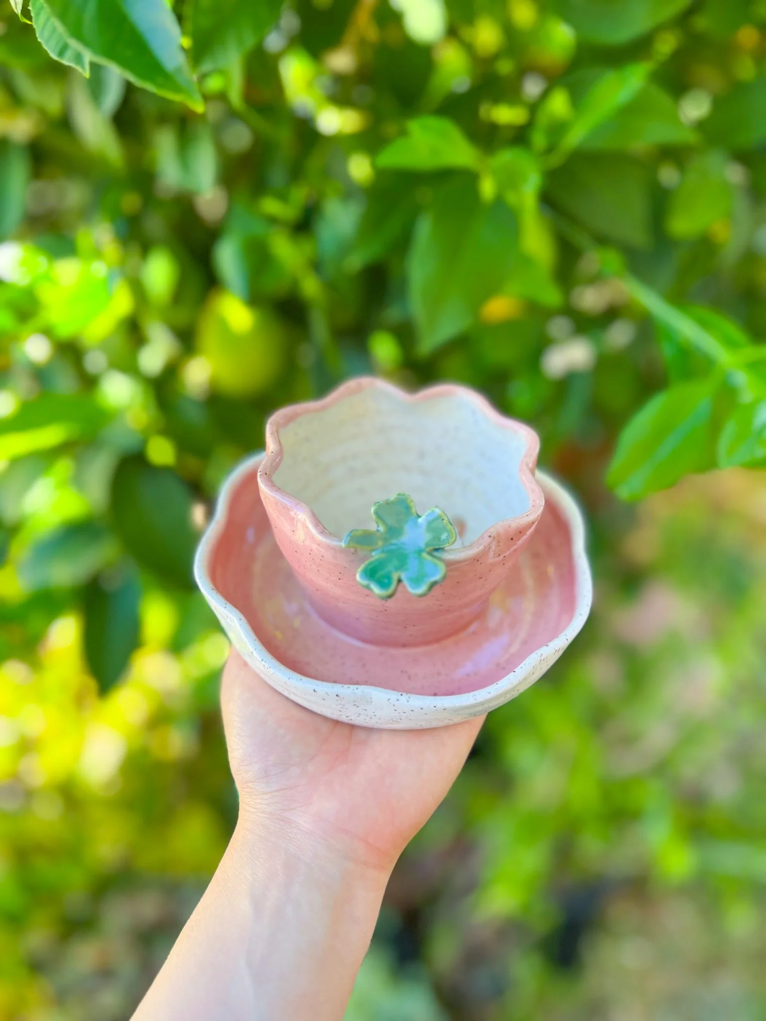 Pink C (8 petal, clover)