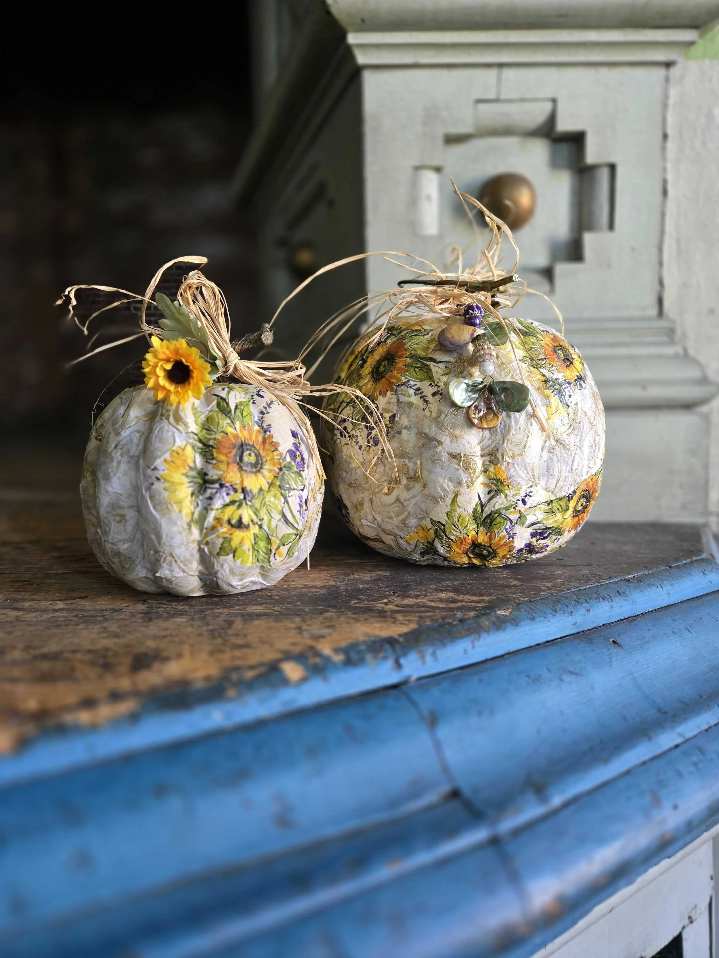 Wine & Design: Decoupage Pumpkins