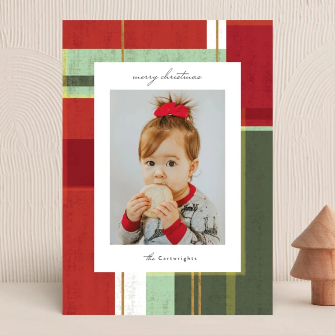 A Christmas photo card