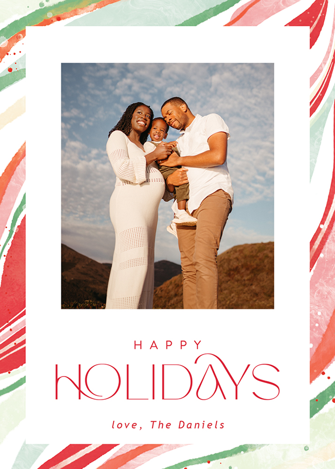 A Christmas photo card