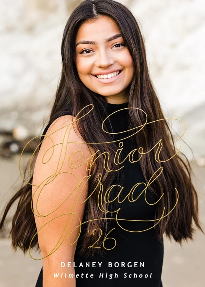 A graduation photo card announcement