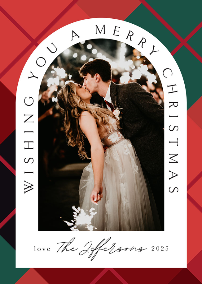 A Christmas photo card