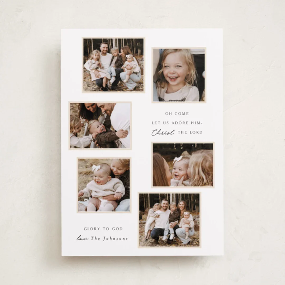 A Christmas photo card