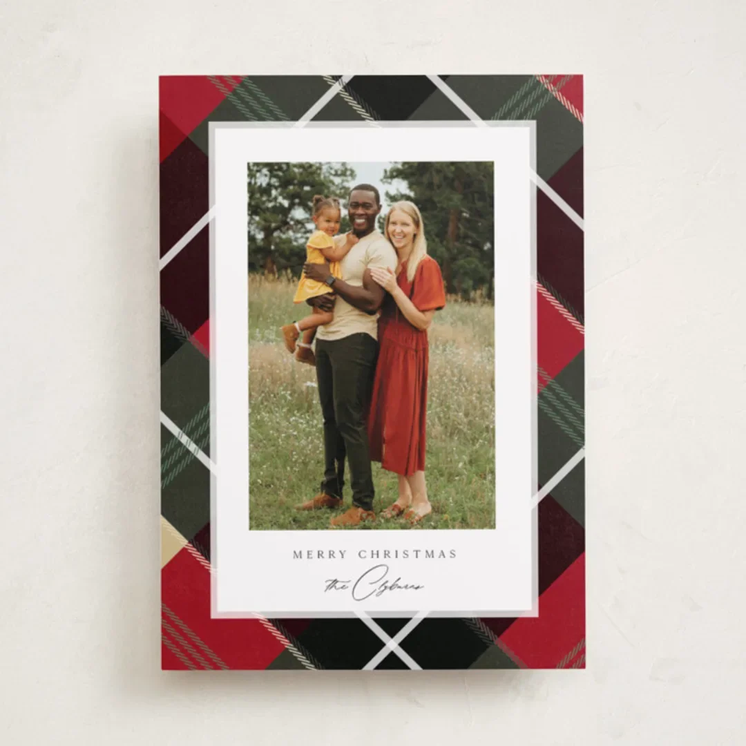 A Christmas photo card