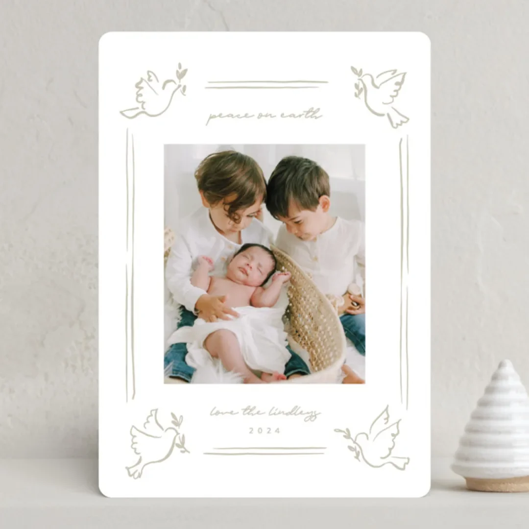 A Christmas photo card