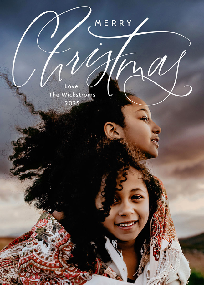 A Christmas photo card