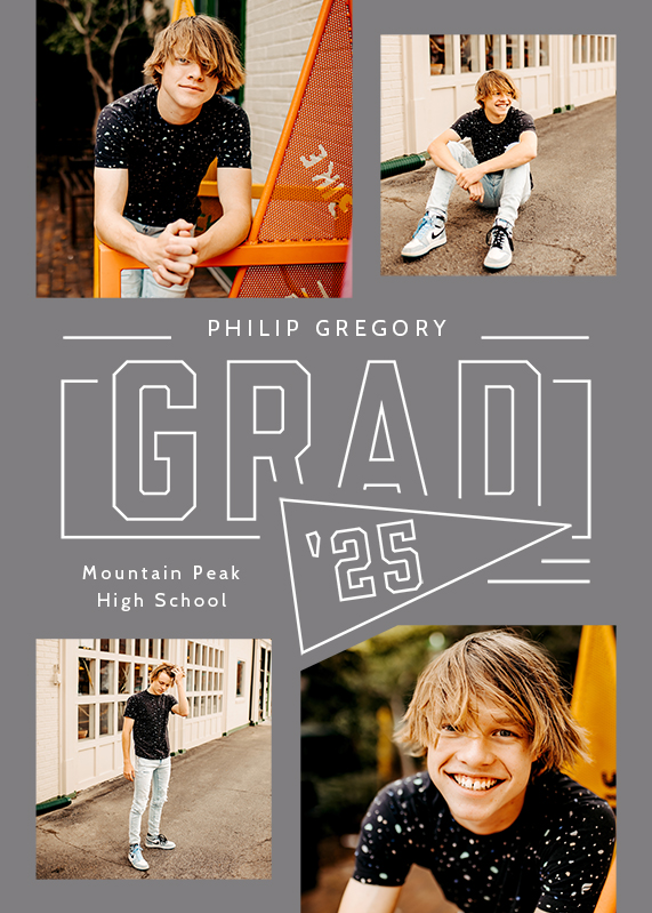 A graduation photo card announcement