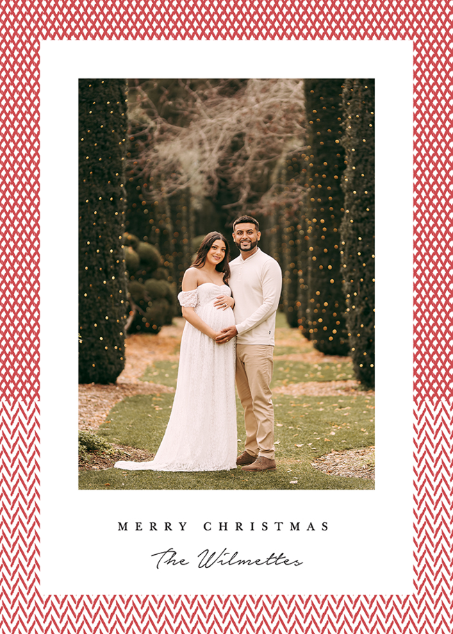 A Christmas photo card