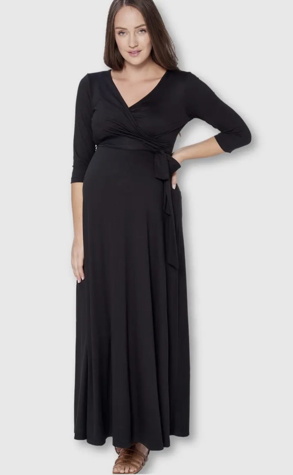 Elegance Meets Comfort: Maternity Nursing Maxi Ruched Dress — Real Mom's  Boutique LLC
