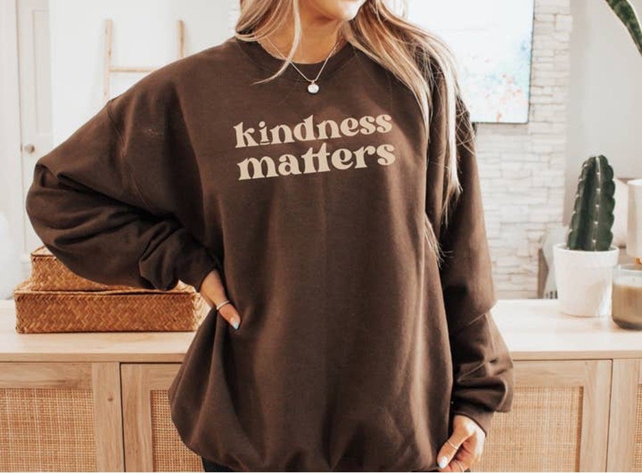 Kindess Matters Sweatshirt Brown.jpg