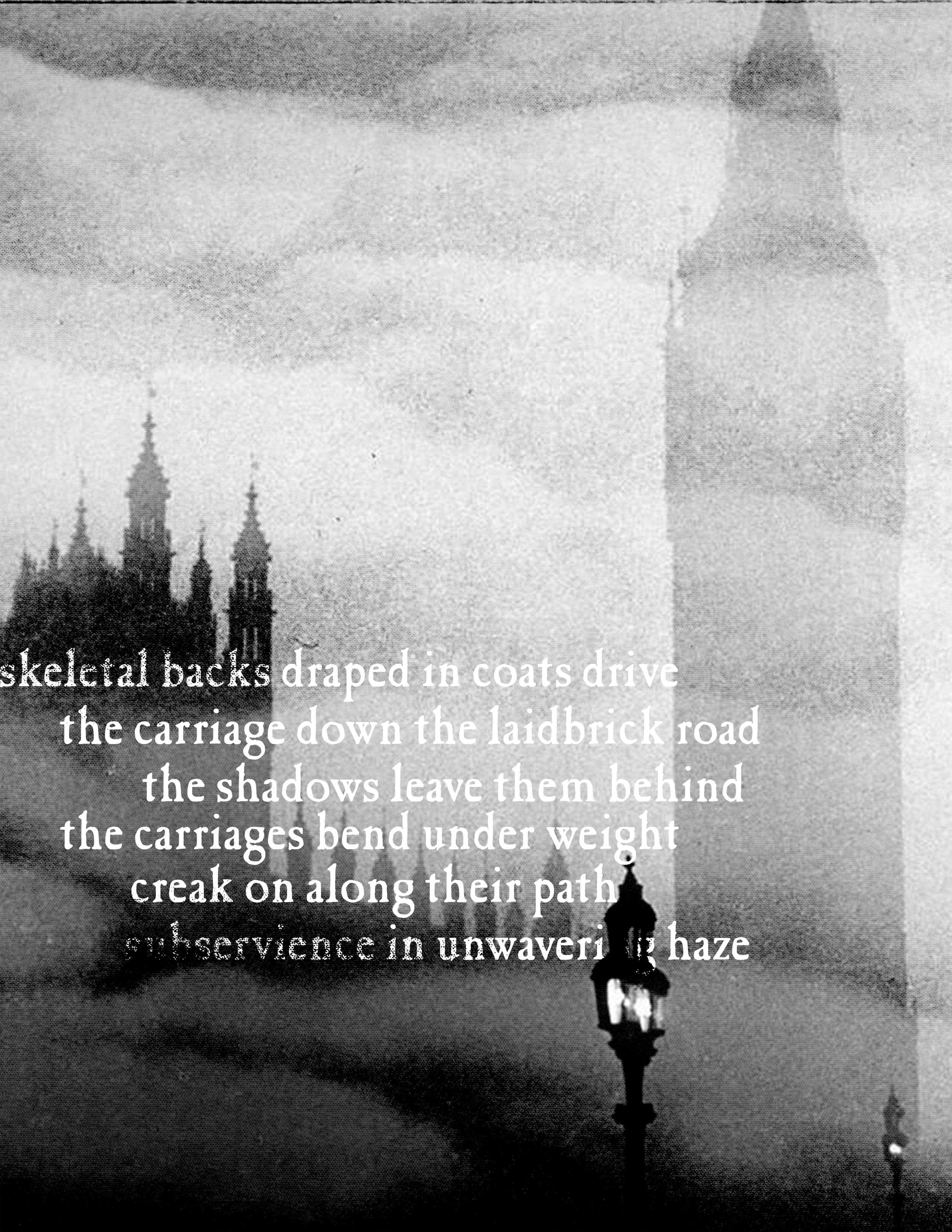 Collage of a poem I wrote and some images.