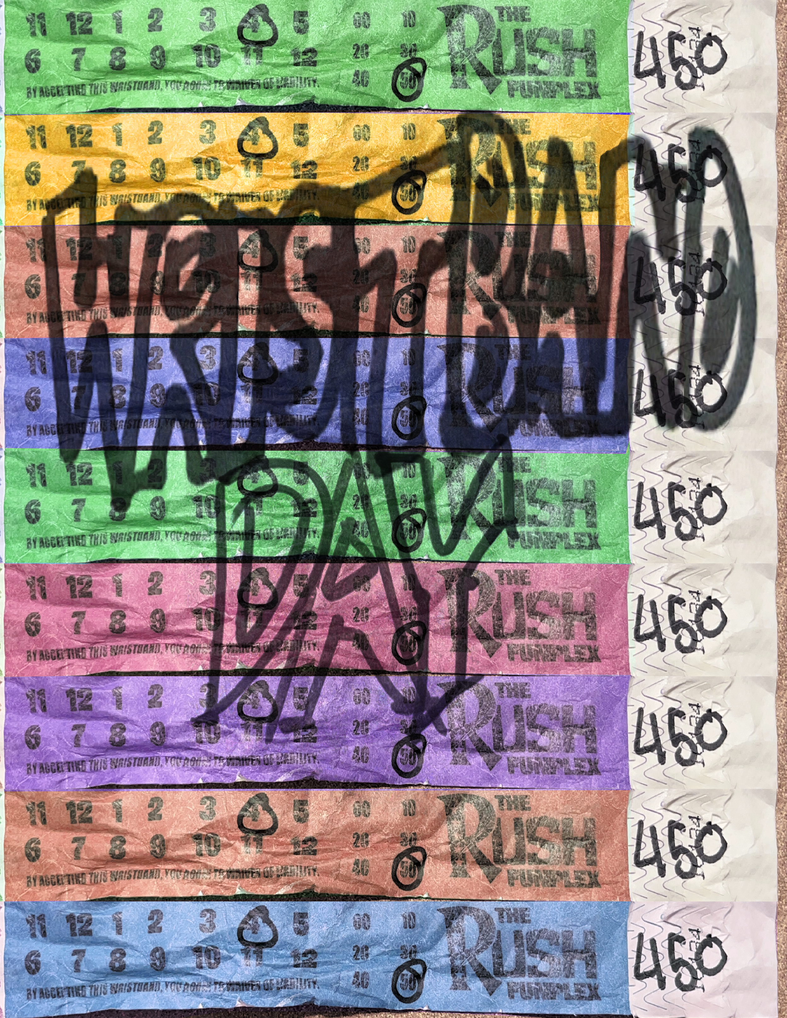 Poster for some fake event called Wristband Day.