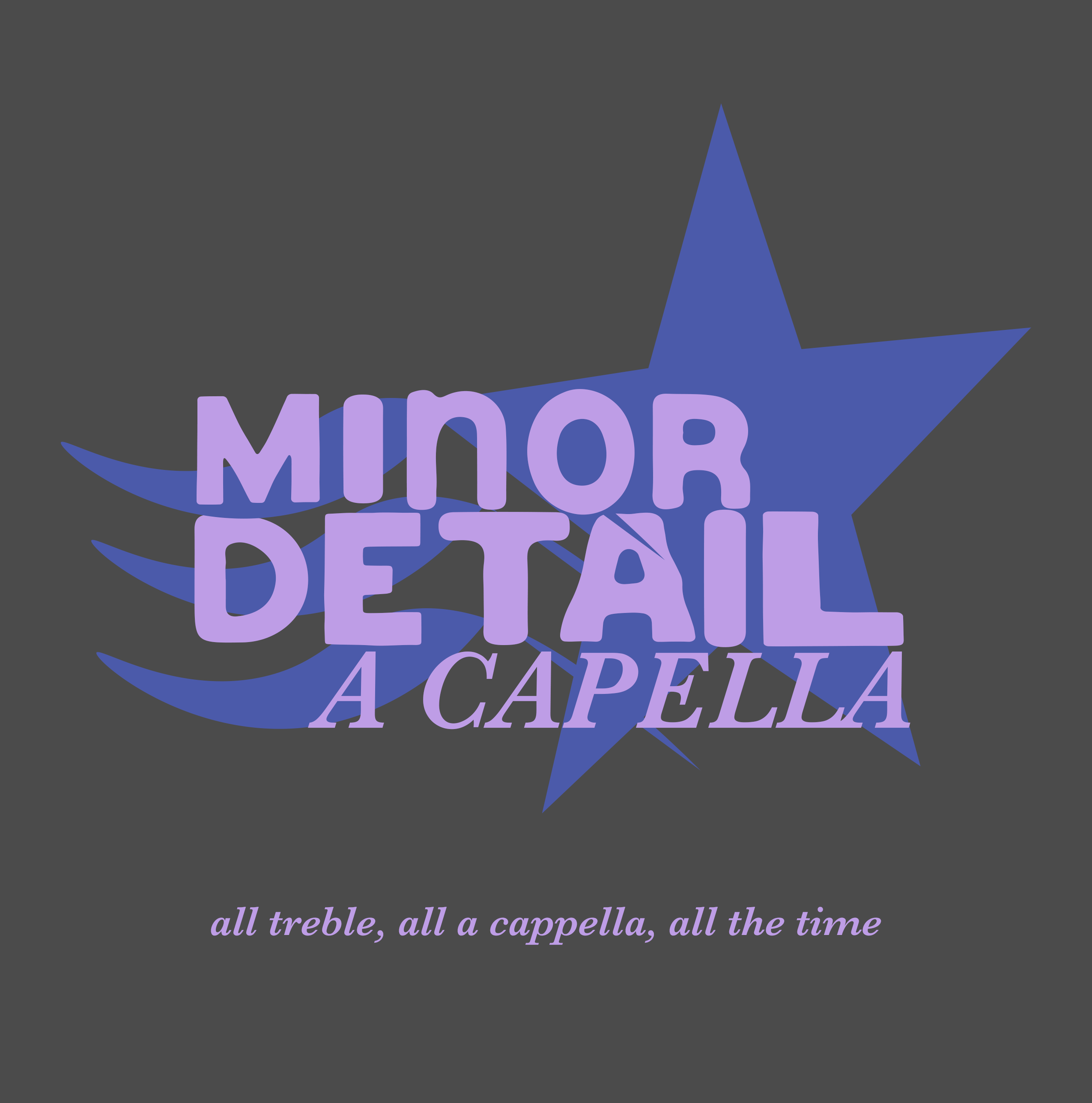 A T-Shirt design for Minor Detail, another a capella group.