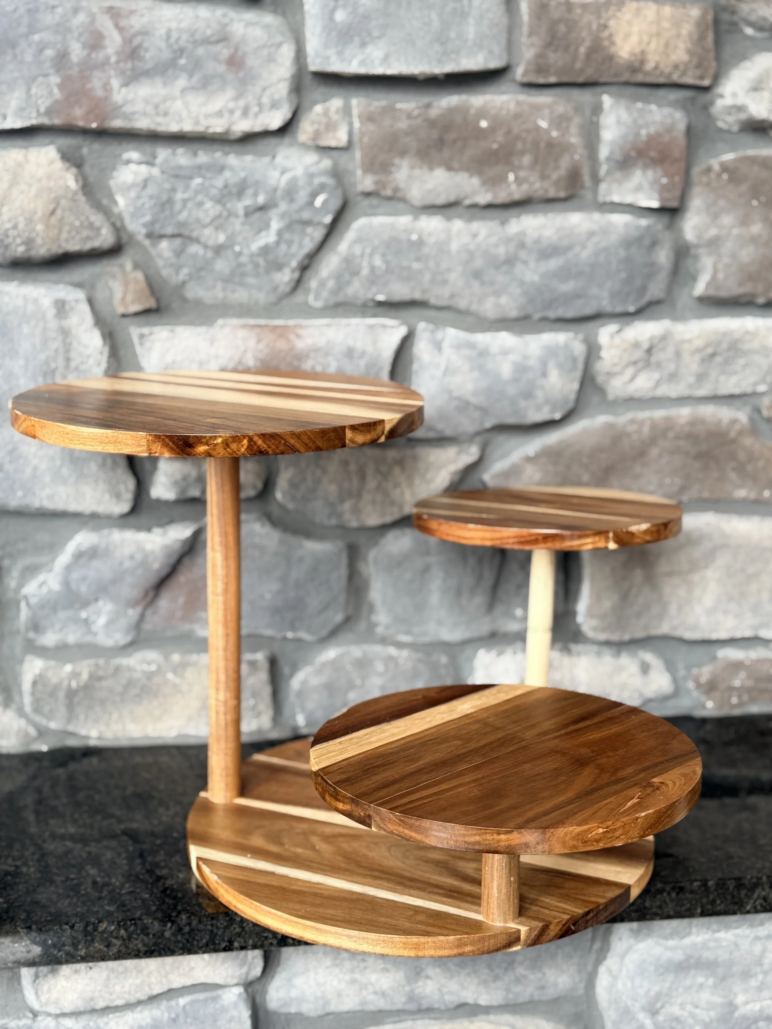 Wooden 3 tier dessert riser | The Reserve at Stone Creek