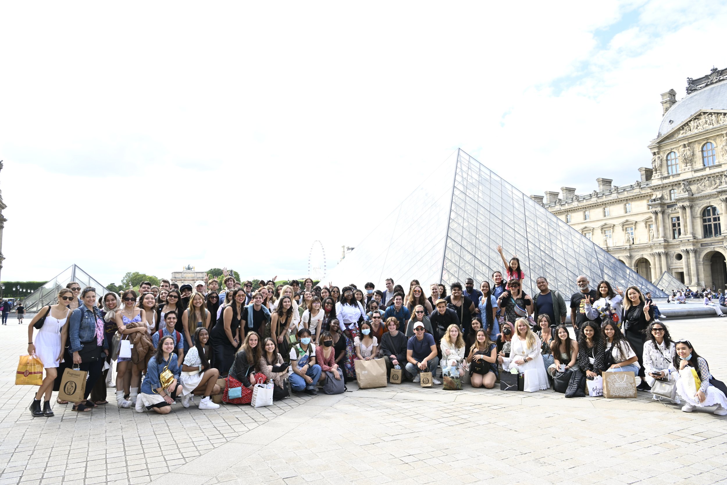 In front of the Louvre