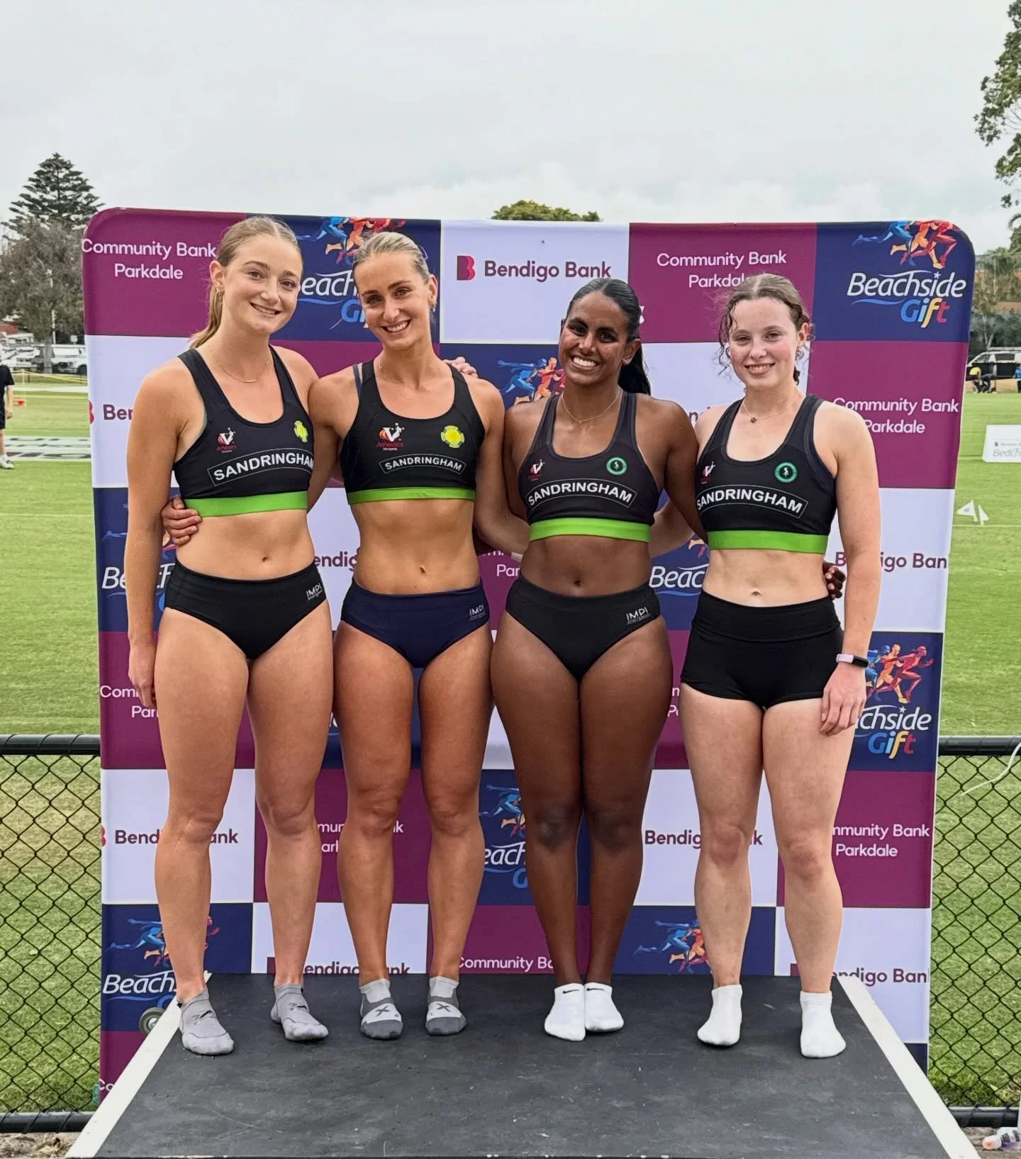 Sandy athletes had a lot of fun at the Beachside Gift last weekend! ⚡️☀️

Cathy&rsquo;s Open women took home the Women&rsquo;s stable relay in style, congratulations - Amelia Spenceley, Kate Wilcock, Hannah Wilcock and Kundali Powell 👏👏

Our 400m s