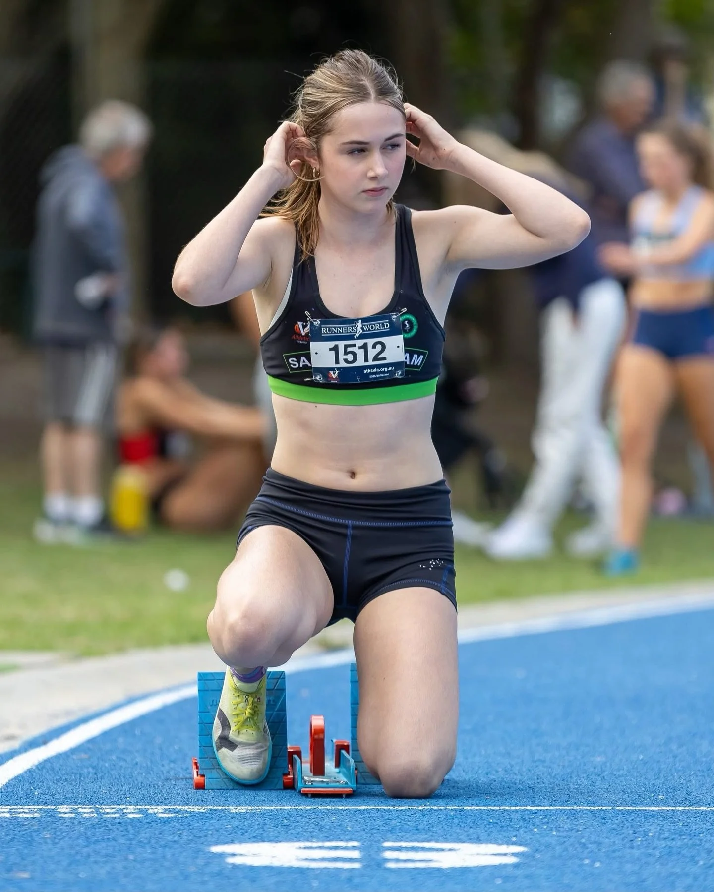 ⚡️ HVC/AVT #4 ⚡️ 

Big turnout for Geelong earlier in March, with fast times being put down on the track thanks to a favourable wind 🌬️ 

Charli Sullivan is running WJQs for fun now, with another hurdles qualifier secured 🌟🌟

📸 1-9 @ehn_sea 
📸 1