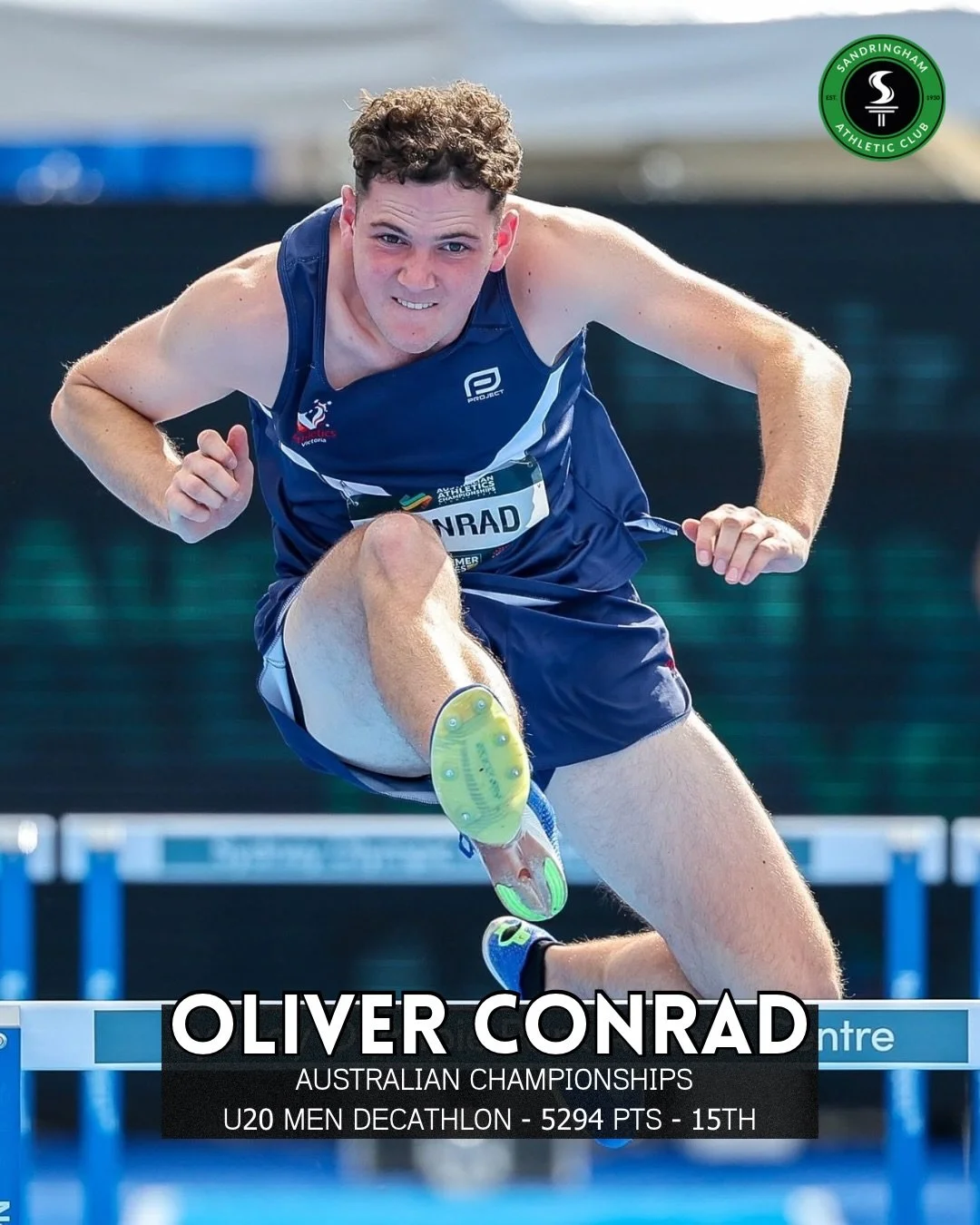Ollie Conrad // U20 Decathlon Australian Championships 

💥 5 event PBs 
💥 Overall event PB -> 5294 points
💥 15th in Australia 

Congratulations Ollie!! We see a lot of the hard work and loooong training sessions that makes this possible, and we