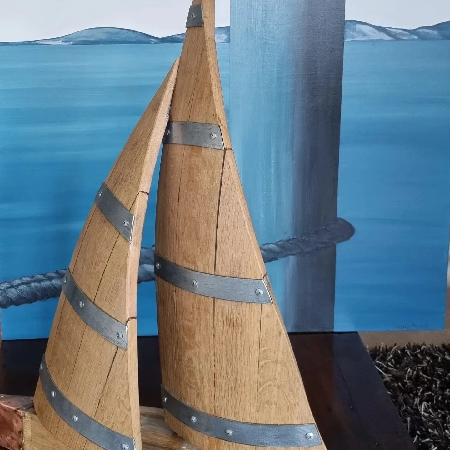 What an awesome piece of art to put on display in you're home or at a batch near the water, maybe an gift for Dad on Fathers Day? 
$120 +p&amp;p

Check out many more handcrafted items at
www.kauripoint.co.nz or click us a message today for more infor