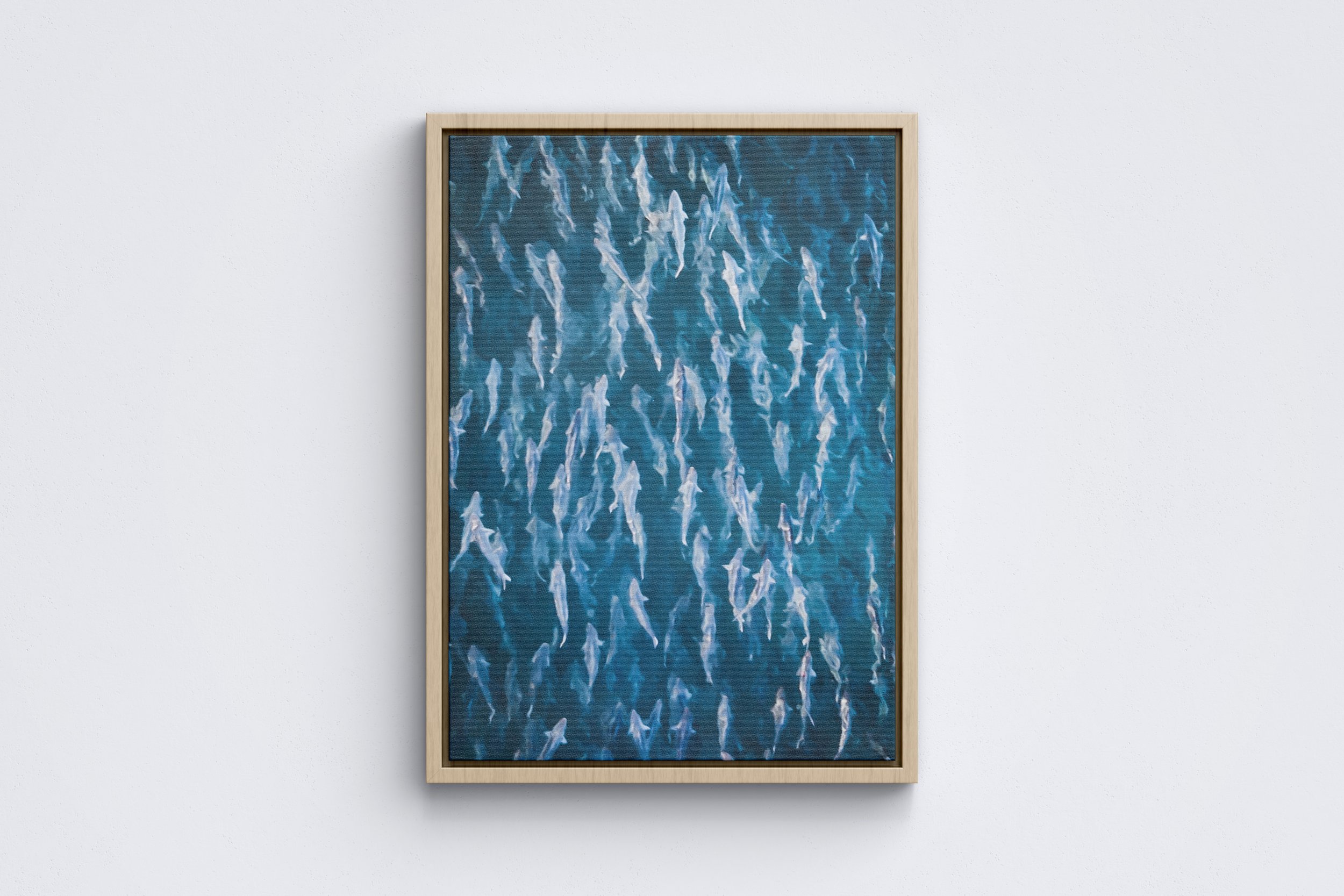 Lost in the Crowd Framed Canvas Raw Oak.jpg