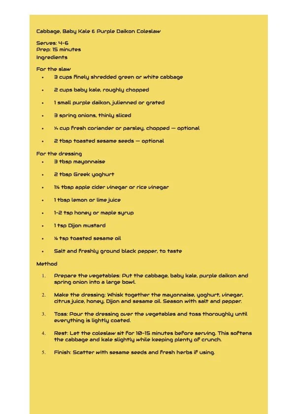 5th October RECIPE