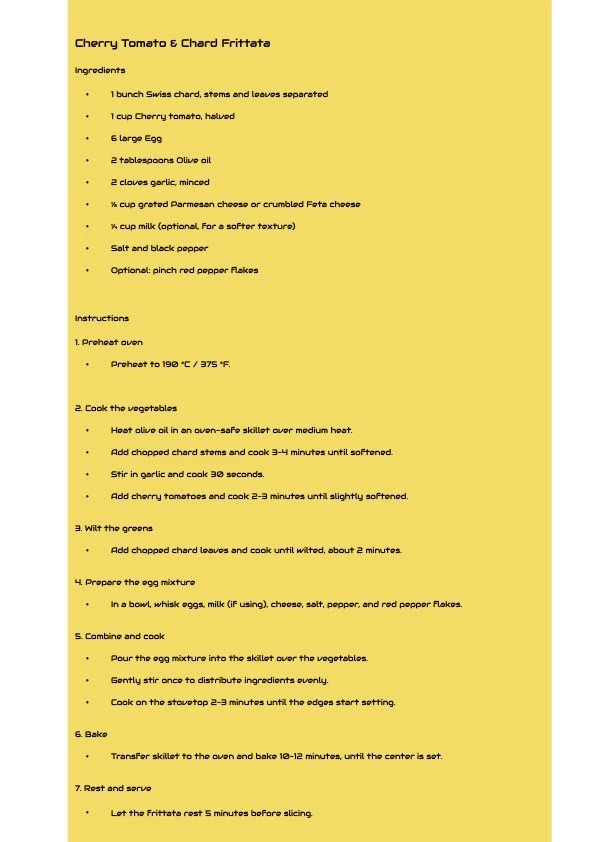 9th March CSA RECIPE