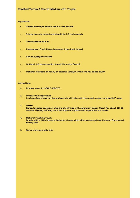 14th April RECIPE