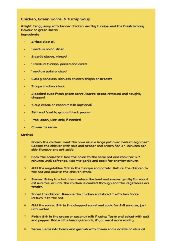 28th September RECIPE