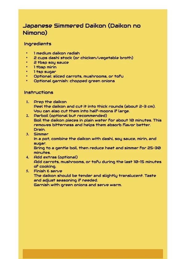 30th March CSA RECIPE