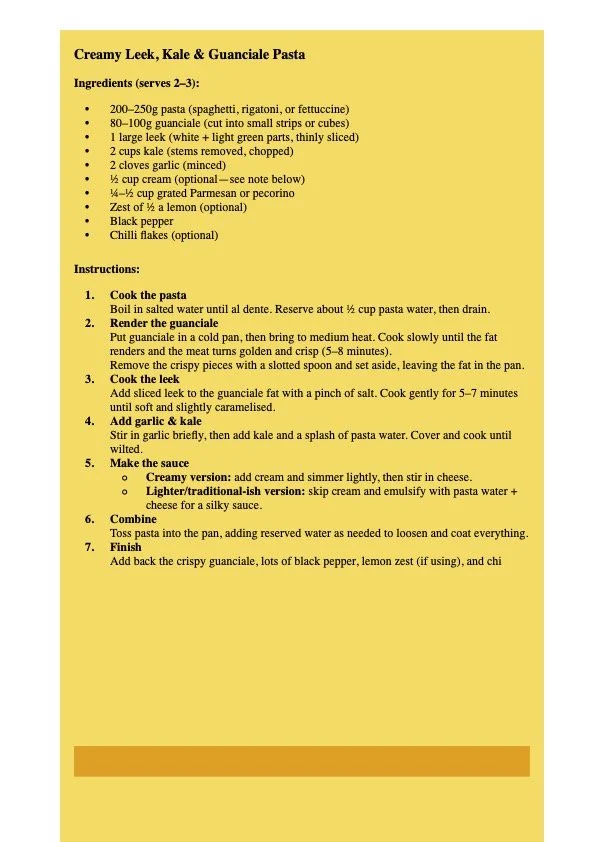 4th May RECIPE