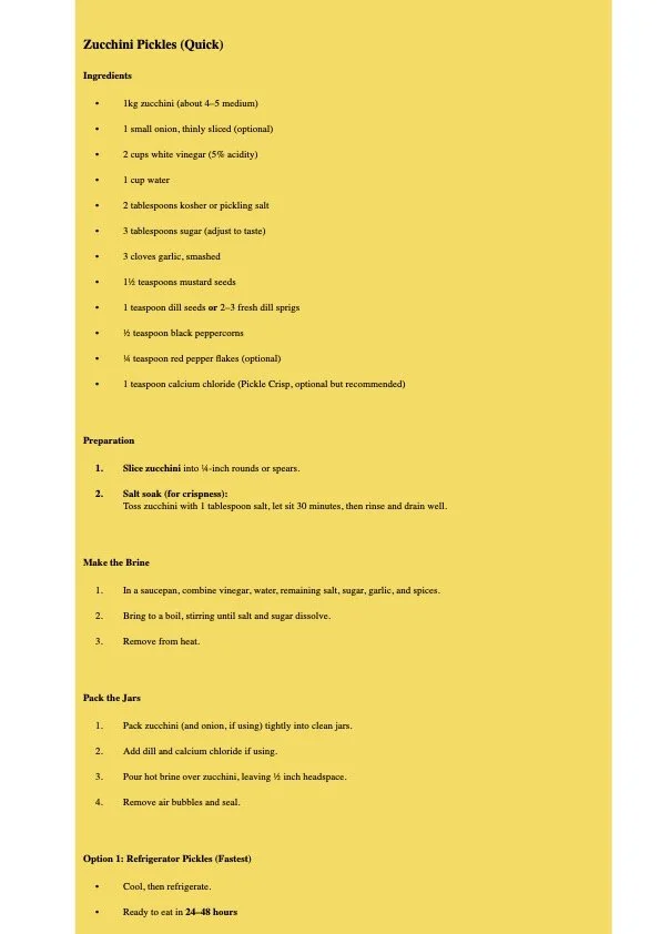 12th January CSA RECIPE