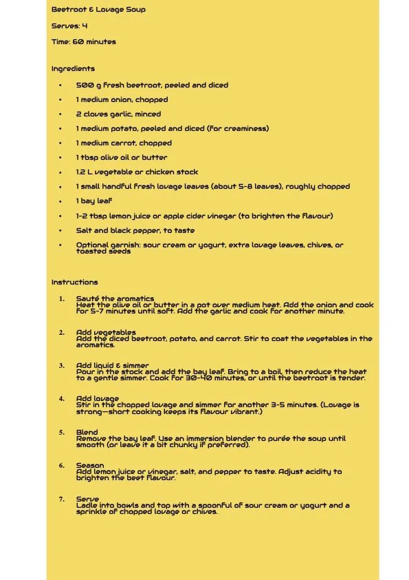 1st December CSA RECIPE