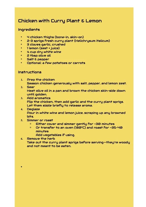 20th April CSA recipe