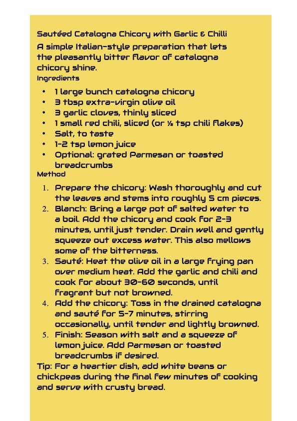 14th September RECIPE