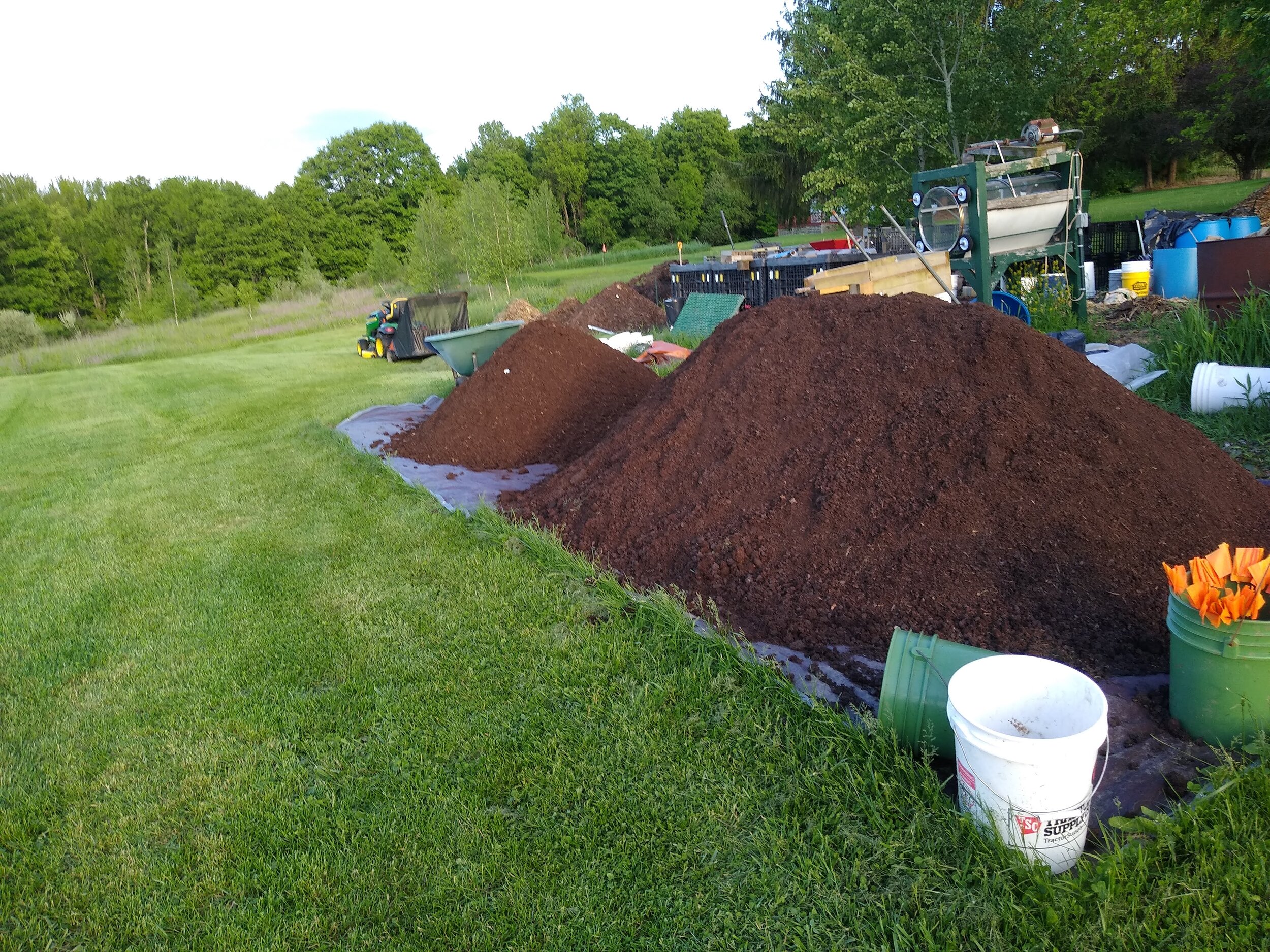 Piles Of Finished Compost