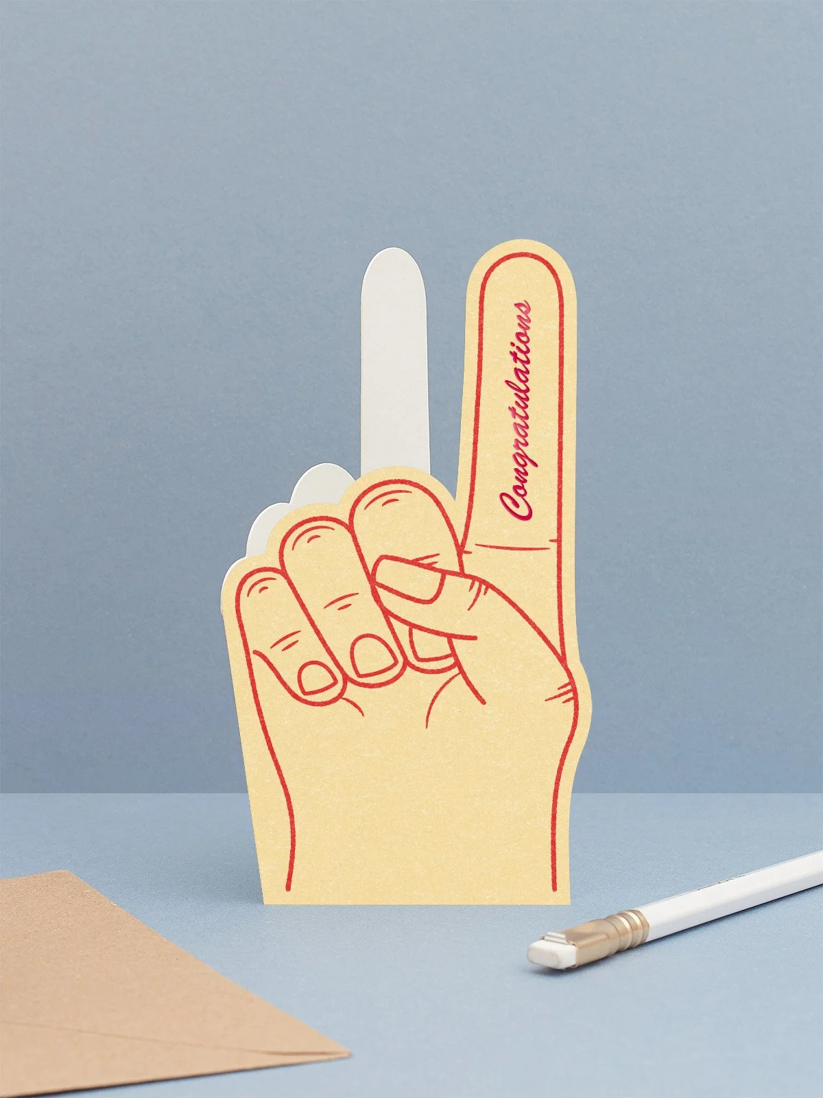 Congratulations Foam Finger Card