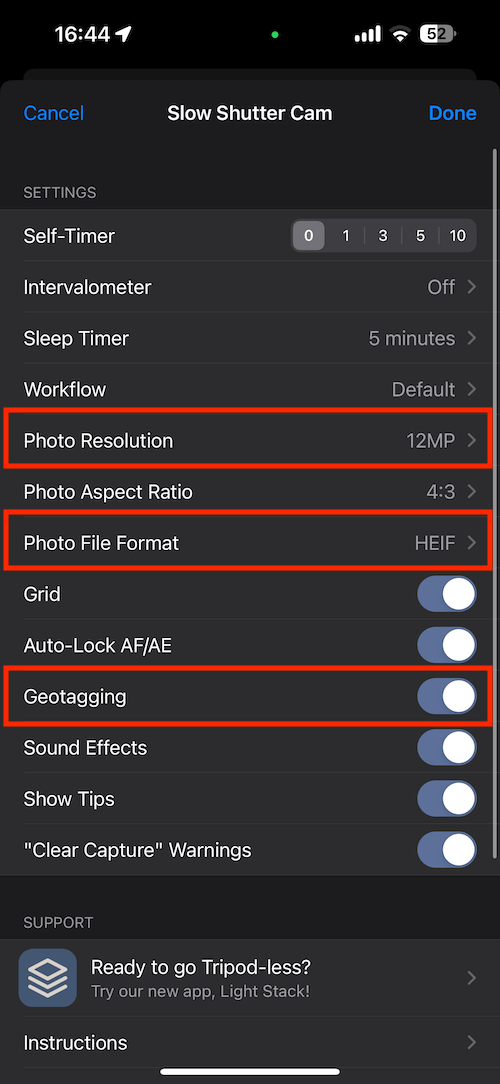 Review Slow Shutter Cam App. Take long exposure photos with iPhone